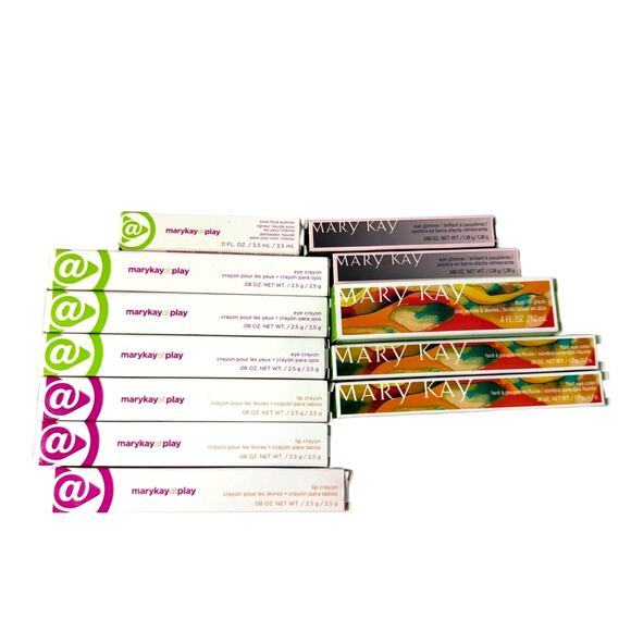 Mary Kay Lot of 12 Makeup NIB Lip Crayon Eye Crayon Fluid Eye Color Gloss Liner - Picture 2 of 15